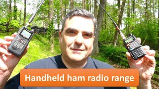 What is the range of a handheld ham radio [upl. by Nezam275]