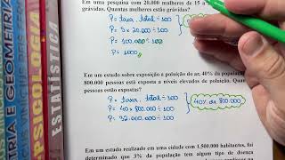 Exercícios Resolvidos de Porcentagem em Bioestatística estatistica matematica [upl. by Amando821]