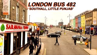 London Bus 482 Upper Deck Bus Ride 🚍 Southall Broadway To Heathrow Terminal 5  Amazing Bus Ride [upl. by Aicxela]