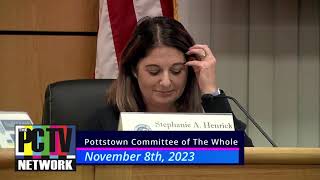 Pottstown Committee of the Whole November 8th 2023 [upl. by Aleafar]