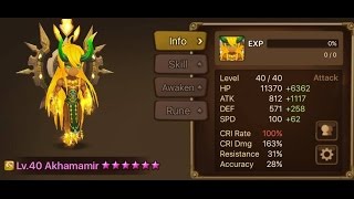 Amir Wind Ifrit Test  Summoners War [upl. by Karilla]