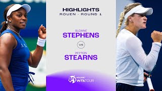 Sloane Stephens vs Peyton Stearns  2024 Rouen Round 1  WTA Match Highlights [upl. by Otreblanauj381]