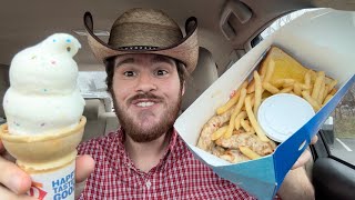 Dairy Queen Parmesan Garlic Tenders and Confetti Cake Dipped Ice Cream Review [upl. by Welcy]