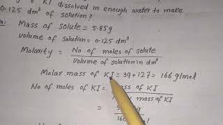 How to find molarity class 9  chemistry 9 unit 6 numericals kpk board [upl. by Nylime967]