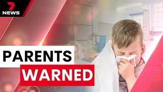 Health Officer warns of potential flu and COVID outbreak as kids return to school  7NEWS [upl. by Isabella770]