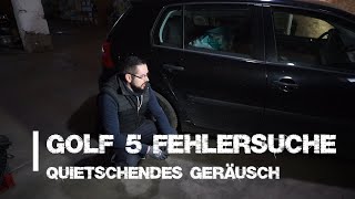 VW Golf 5 TDI 19 Fehlersuche Quietschendes Geräusch Bremse und Tüv Deutsch [upl. by Ahtael]