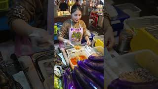 Jumbo Eggplant🍆  Laos Food  Vientiane shorts [upl. by Garibold]