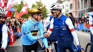 Mondiaux de cyclisme  Julian Alaphilippe abandonne blessé à une épaule et évacué en ambulance [upl. by Surad322]