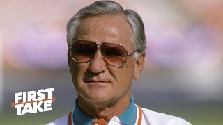 Dolphins Hall of Fame coach Don Shula dies at 90  First Take [upl. by Bohlen]