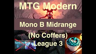 MTGO Modern  Mono Black Midrange League 3 [upl. by Airet]