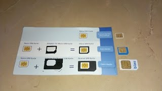 SIM Adapter from nano SIM to micro SIM or regular SIM card  SIM Karten Adapter für Smartphone Handy [upl. by Aenel837]