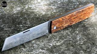 I made this folding knife [upl. by Adlitam]