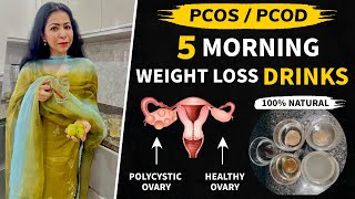 5 Morning Drinks For Weight Loss With PCOSPCOD  Symptoms amp Treatment In Hindi  Fat to Fab [upl. by Cilo]