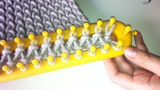 How to Loom Knit a Scarf  Crossed Stockinette Stitch DIY Tutorial [upl. by Hsaka]