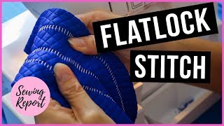 How To Basic ThreeThread Flatlock Stitch  Hem on Brother 1034D Serger  SEWING REPORT [upl. by Renie690]