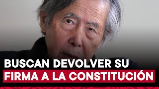 Presentan proyecto de ley para restituir firma de Alberto Fujimori en la Constitución de 1993 [upl. by Adnoel]