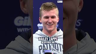 Bailey Zappe on his hug with Bill Belichick [upl. by Lesig5]