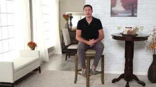 Belham Living Mason Swivel Leather Bar Stool  Taupe  Product Review Video [upl. by Egidio]