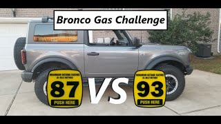 Bronco 87 vs 93 Octane Performance Test Is 93 Really Any Better [upl. by Shoshana]