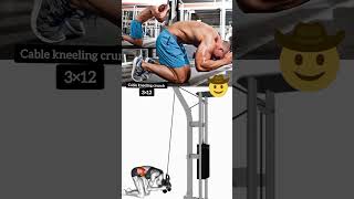 Cable kneeling crunch  Body building workout  motivation [upl. by Adivad]