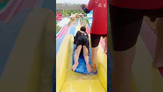 Fun at the 🥱😲💦water park trampoline Assument waterpark trendingvideo vlog shorts [upl. by Roath]