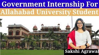 Government internship for all the Allahabad University students  NITIAayogOfficial [upl. by Alaek]