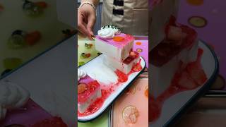 🥰 Satisfying with delicious grass milk pudding 🥳 food satisfying satisfyingvideo [upl. by Einolem]