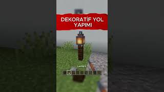 MİNECRAFT DEKORATİF YOL NASIL YAPILIR  minecraft lokmaciorhun [upl. by Htir]