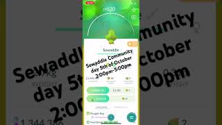 Sewaddle Community day pokemongo communityday shorts [upl. by Wynne]