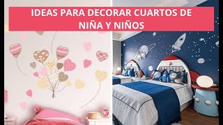 Las mejores 15 ideas para decorar cuartos de niña y niños [upl. by Nimesay]