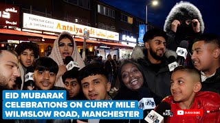 Eid Celebrations On Wilmslow Road Curry Mile In Rusholme Manchester  Pie Radio [upl. by Lennahc302]