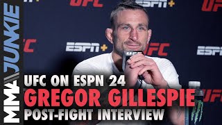 Gregor Gillespie responds to Conors McGregors tweet  UFC on ESPN 24 interview [upl. by Mikey]