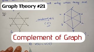 Complement of graph  Self complementary  Operations of graph  Discrete mathematics [upl. by Zoubek]