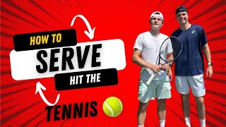 How to hit a Serve in tennis 2 coaches on the court [upl. by Tidwell]