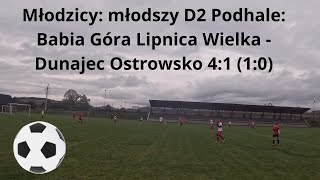 Młodzicy młodszy D2 Podhale Babia Góra Lipnica Wielka  Dunajec Ostrowsko 41 10 [upl. by Ahsekel926]