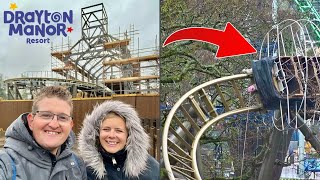 Drayton Manor NEW Coaster Update Clearance Testing Station Construction amp MORE [upl. by Eveivaneg]