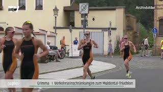 Verkehrseinschränkungen in Grimma wegen Muldental Triathlon [upl. by Keyes]