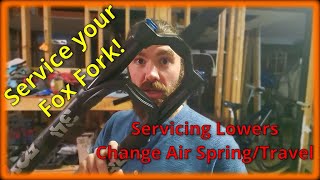 FOX 34 Fork Service How to service the lowers and change air shaft [upl. by Dyke]