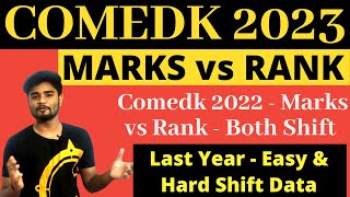 COMEDK 2023 Marks vs Rank Shift Wise  Easy or Hard Shift  Shift Comparison  comedk Answer Key [upl. by Neille]