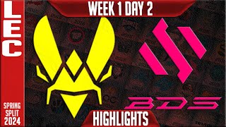 VIT vs BDS Highlights  LEC Spring 2024 W1D2  Team Vitality vs Team BDS [upl. by Hnim491]