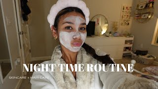 NIGHT TIME ROUTINE ✨ skincare body care  hair care [upl. by Egamlat]