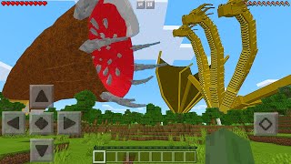 I Found KING GHIDORAH vs MODULAR BOSSES in Minecraft Pocket Edition [upl. by Celestia]