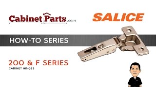 How to Install Salice 200 Series and F Series Thick Door Hinges  CabinetPartscom [upl. by Edette]