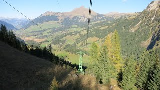 Alp Feissenberg Bergfahrt  Lauenen bei Gstaad  private Seilbahn  private cablecar Switzerland [upl. by Thorin]