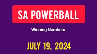 Sa Powerball Results Friday 19 July 2024  Powerball Plus Result [upl. by Ityak]