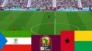 Equatorial Guinea 4 vs 2 Guinea Bissau CAF Full match  Video game simulation PES 2021 [upl. by Jorrie]