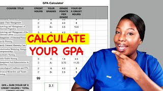 HOW TO CALCULATE YOUR GPA IN NURSING SCHOOL  Grade Point Average CGPA FGPA [upl. by Elleinwad552]