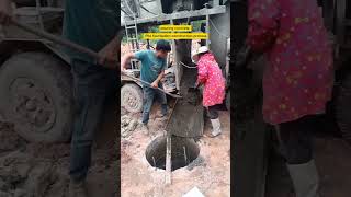 pouring concrete  Pile foundation construction process [upl. by Hosea]