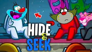 Part2 Oggy And Jack Playing Funny HIDE AND SEEK in Among us😂😂😂 [upl. by Behlau]