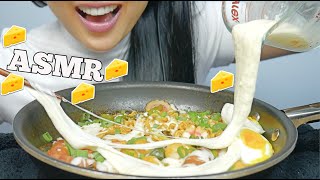 ASMR MINI CHEESY RICE CAKES  SPICY NOODLES  LOTS OF CHEESE EATING SOUNDS NO TALKING  SASASMR [upl. by Tonie]